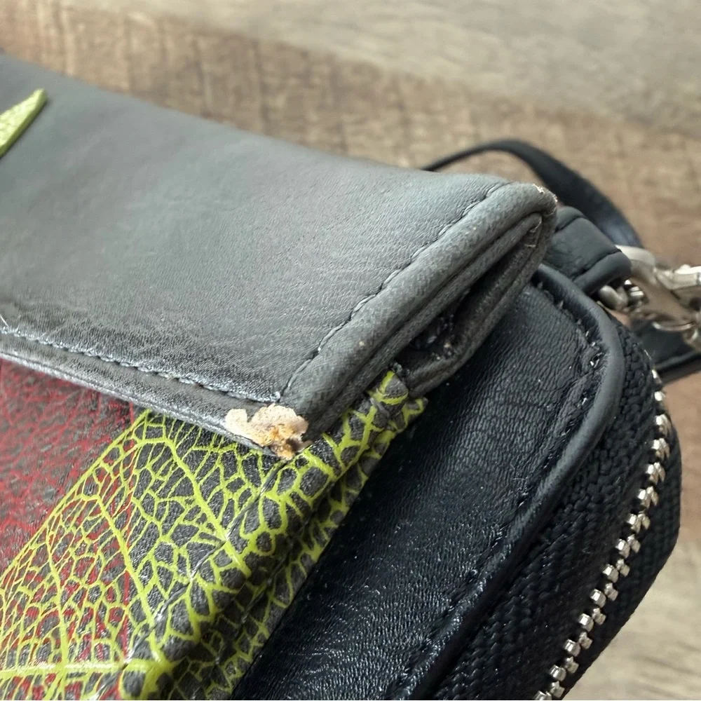 ESPE Vegan Leather Crossbody Convertible Clutch Bag Detachable Strap Leaf Wallet - Picture 11 of 14